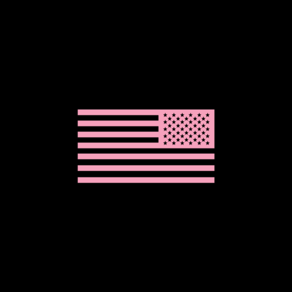 Pink Screen Printed American Flag Transfers - Image 3