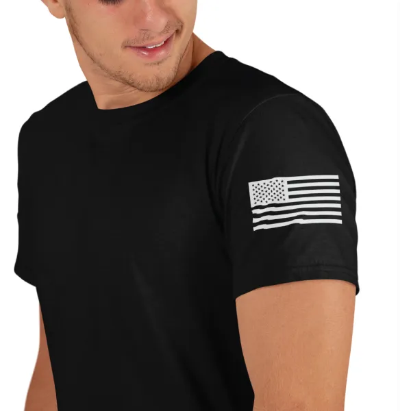 Waving American Flag T-Shirt | TheFlagShirt.com, White / M
